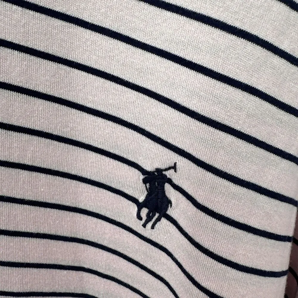 Ralph‎ Lauren Shirt Mens XXL Golf Polo Pink Blue Striped LAUREL ISLAND LINKS
